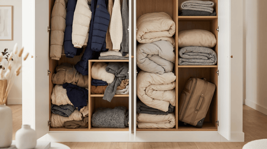 Couettes et oreillers : comment les stocker sans armoire géante grâce au sac étanche - BagSlim