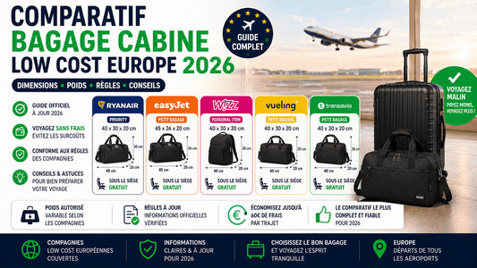 Dimensions bagage cabine : le comparatif complet par compagnie aérienne - BagSlim