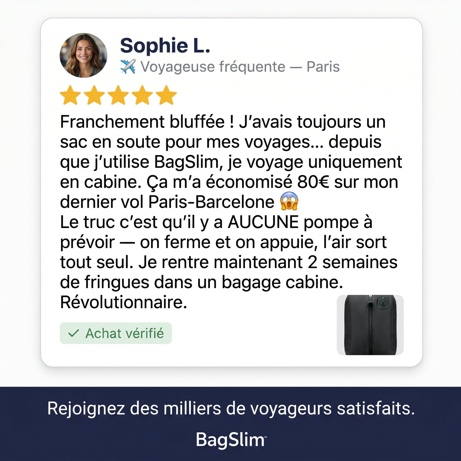 Sac de compression voyage automatique pompe USB-C intégrée BagSlim - BagSlim - Nom du produit - caractéristique principale - marqueproduct_title - rangement bagage | BagSlim