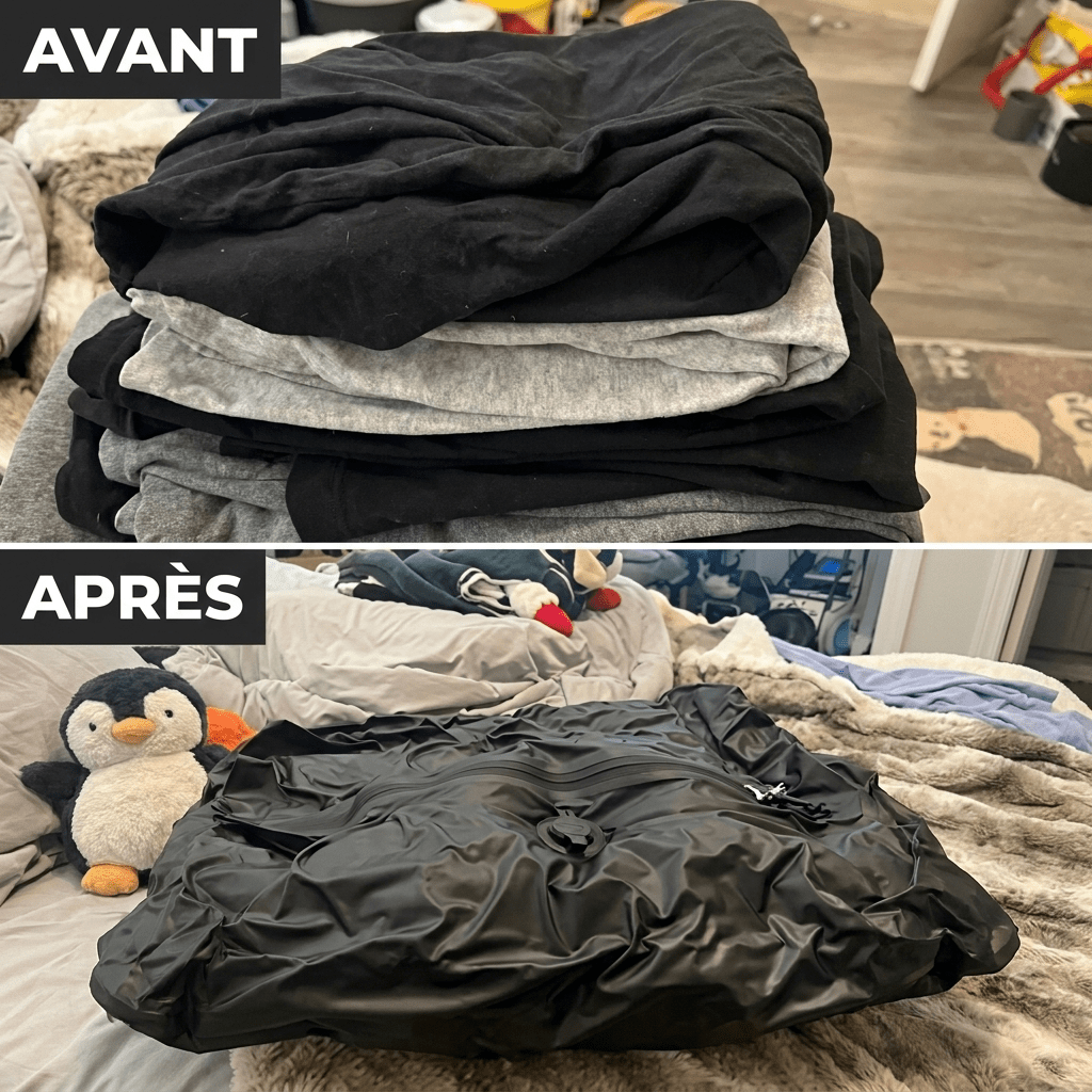 Sac de compression voyage automatique pompe USB-C intégrée BagSlim - BagSlim - Nom du produit - caractéristique principale - marqueproduct_title - rangement bagage | BagSlim