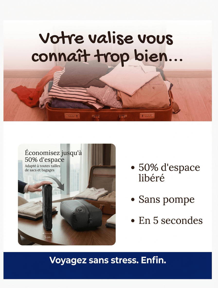 Sac de compression voyage automatique pompe USB - C intégrée BagSlim - BagSlim - Nom du produit - caractéristique principale - marqueproduct_title - rangement bagage | BagSlim