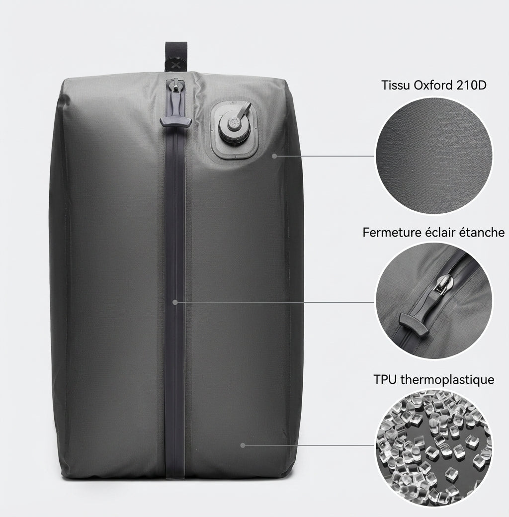 Sac de compression voyage automatique pompe USB - C intégrée BagSlim - BagSlim - Nom du produit - caractéristique principale - marqueproduct_title - rangement bagage | BagSlim